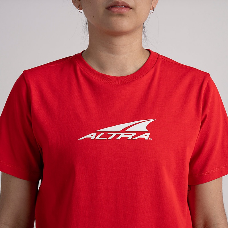 Red Altra EVERYDAY RECYCLED TEE Women's T-Shirt | Australia AL0618G57