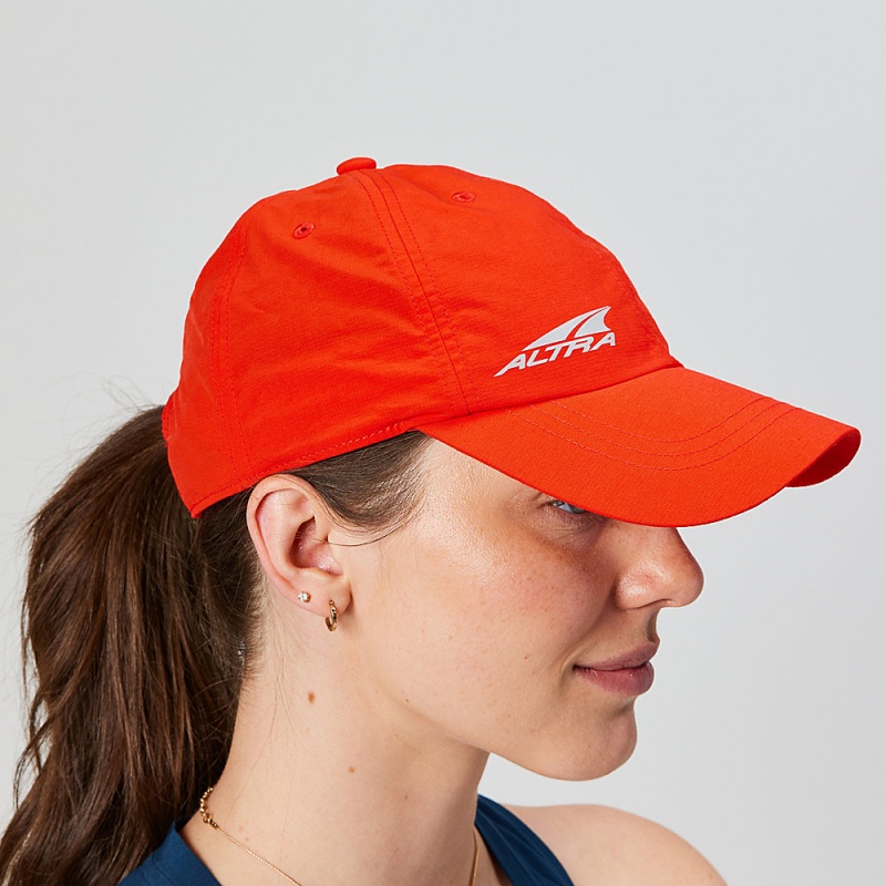 Red Altra PERFORMANCE RUN Men\'s Hats | Australia AL1429N48