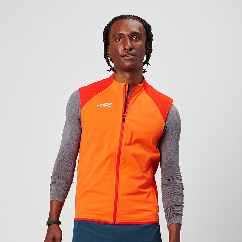 Red Altra TRAIL WIND VEST Men\'s Jackets | Australia AL5621R79