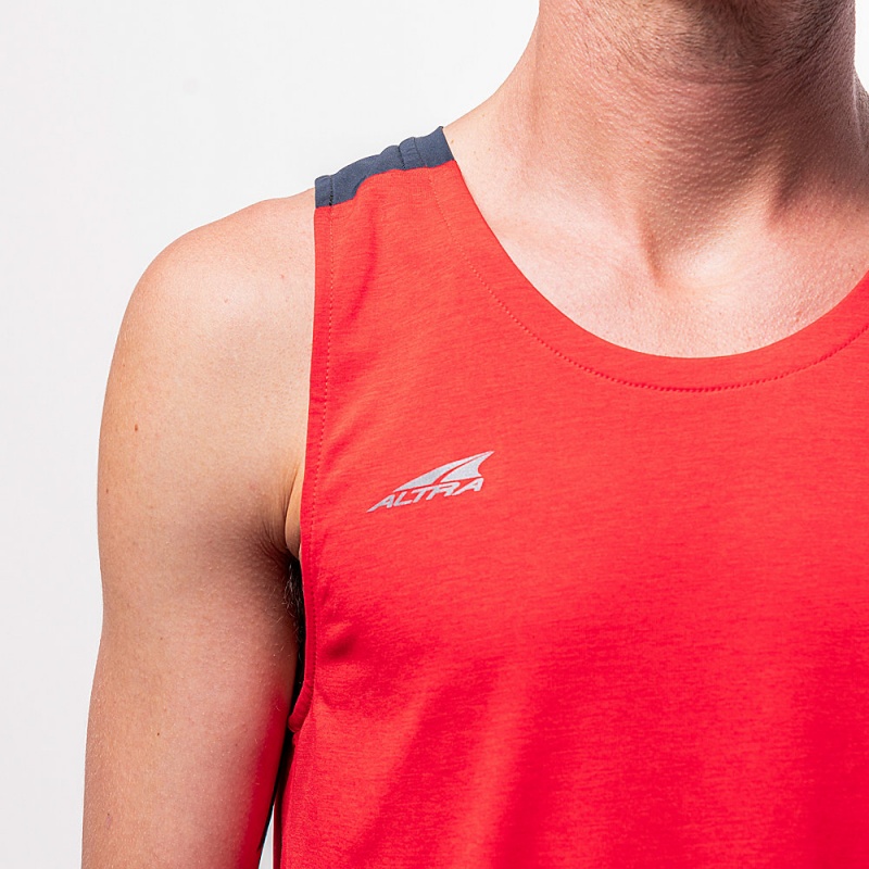 Red Altra VANISH Men's Tank Top | Australia AL8475G92