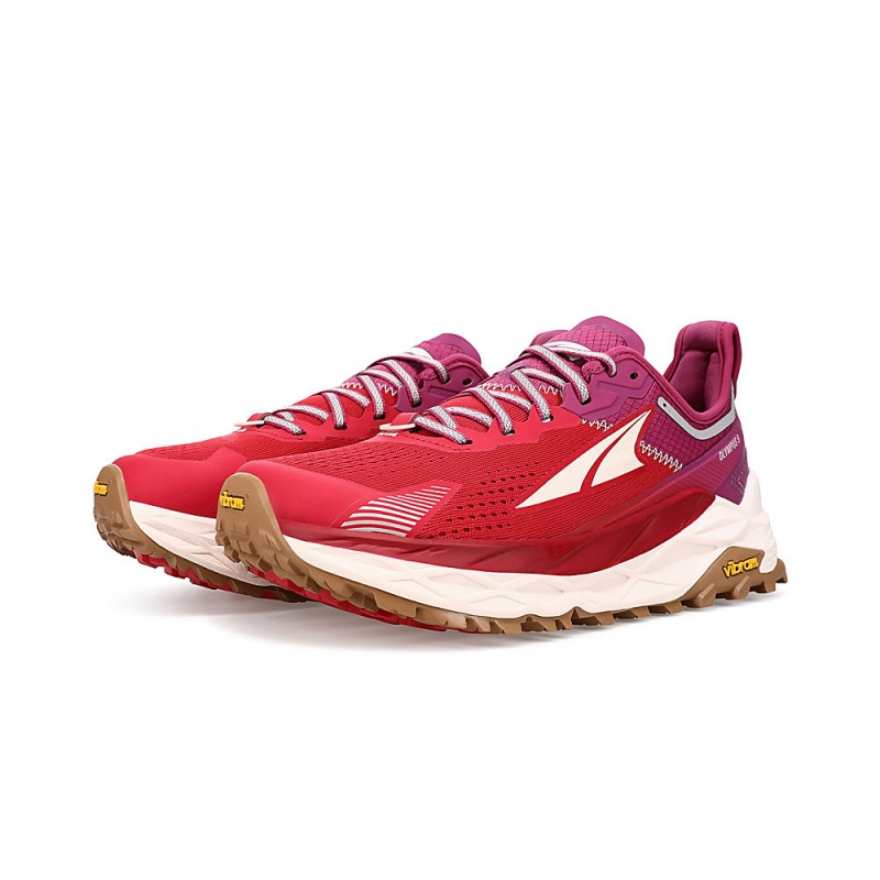 Red Pink Altra OLYMPUS 5 Women's Trail Running Shoes | Australia AL8962T01