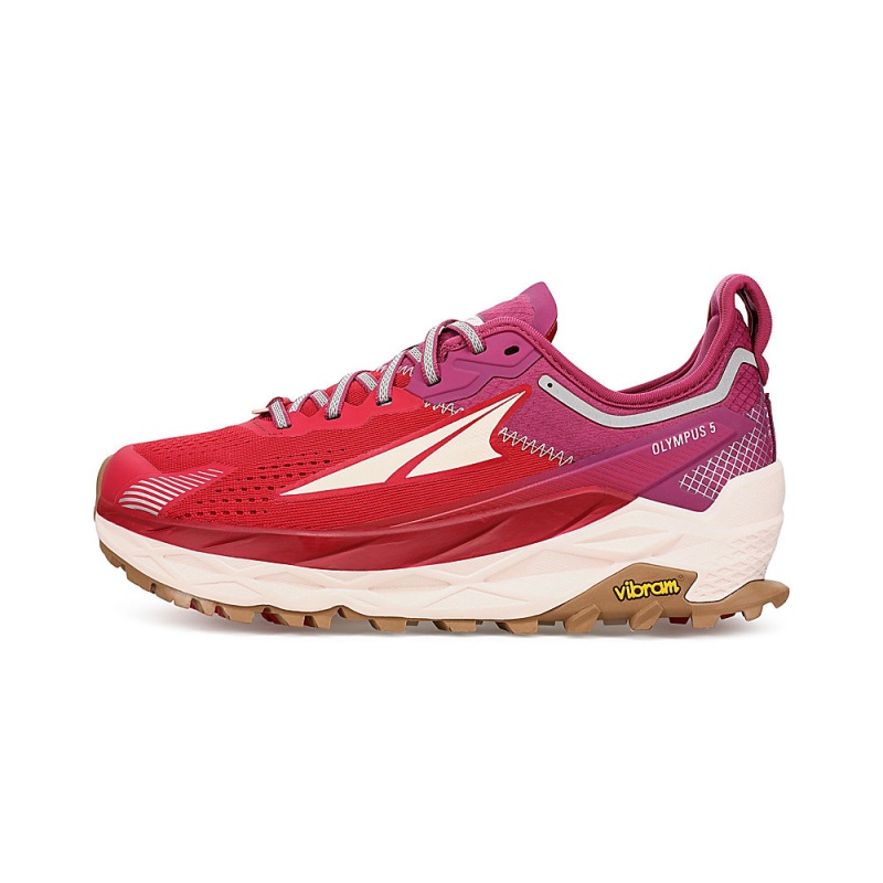 Red Pink Altra OLYMPUS 5 Women\'s Trail Running Shoes | Australia AL8962T01