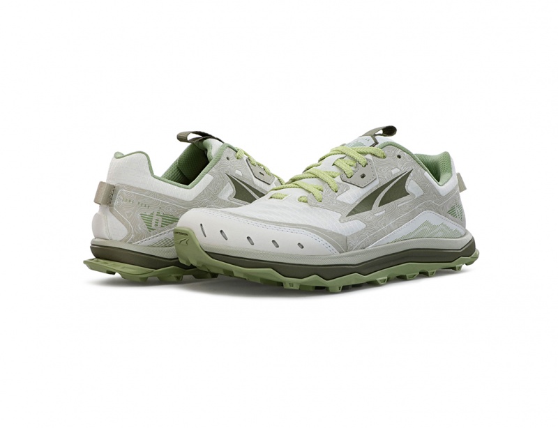 White / Green Altra LONE PEAK 6 Women's Trail Running Shoes | Australia AL5308K48