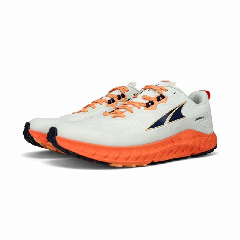 White / Orange Altra OUTROAD Men's Trail Running Shoes | Australia AL1987R94