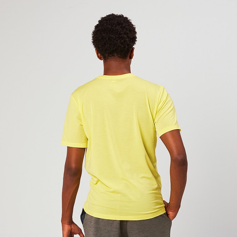 Yellow Altra EVERYDAY PERFORMANCE SHORT SLEEVE Men's T-Shirt | Australia AL6314G60