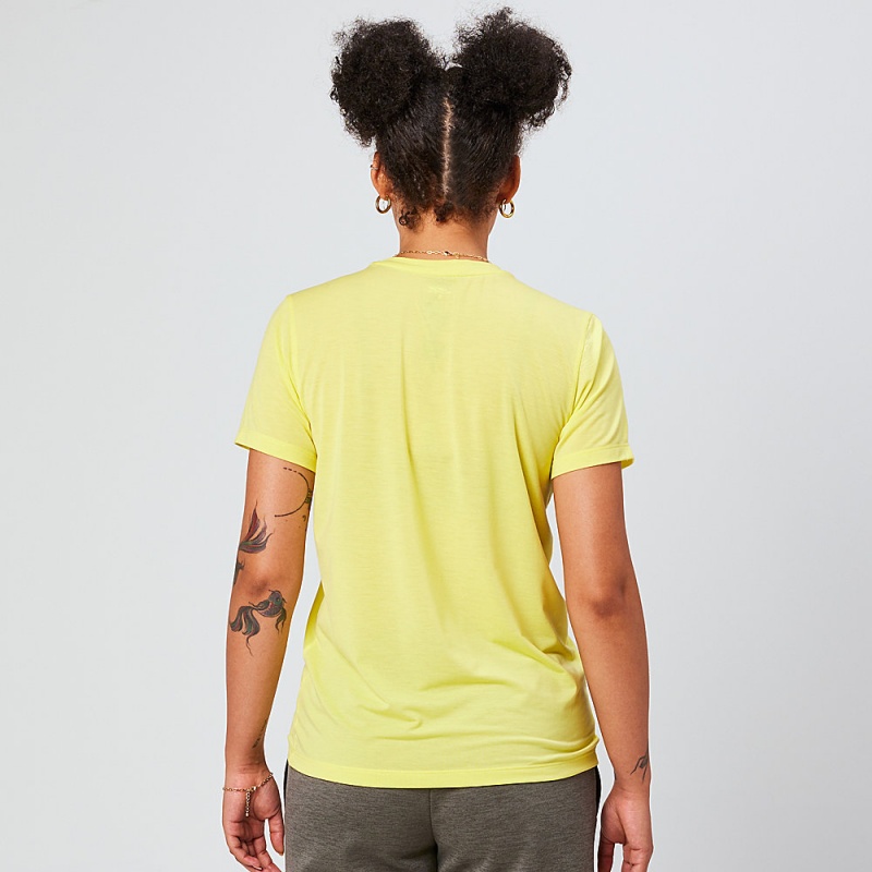 Yellow Altra EVERYDAY PERFORMANCE SHORT SLEEVE Women's T-Shirt | Australia AL5824X03